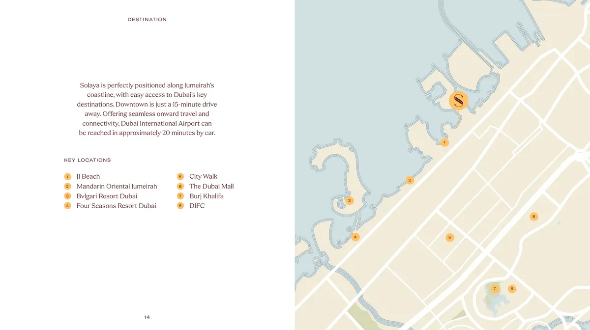 Map of the area around Solaya Beachfront